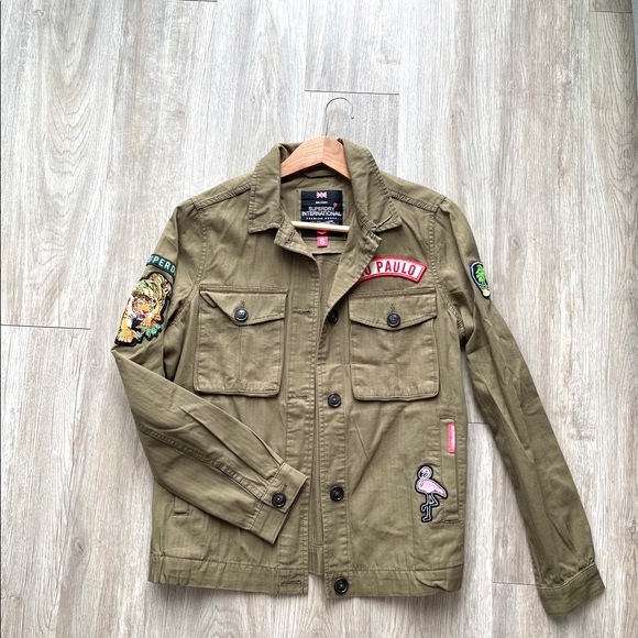 NWOT Superdry rookie patch military jacket - Picture 2 of 10